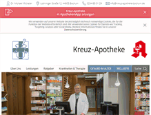 Tablet Screenshot of kreuz-apotheke-bochum.de